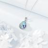 YFN Hummingbird Necklace for Women S925 Sterling Silver Blue Purple Hummingbird Pendant Necklace Hummingbirds Flower Jewelry Charm Memorial Mothers Day Gifts(Silver-Hummingbird Necklace with Larimar)