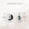 YFN Hummingbird Necklace for Women S925 Sterling Silver Blue Purple Hummingbird Pendant Necklace Hummingbirds Flower Jewelry Charm Memorial Mothers Day Gifts(Silver-Hummingbird Necklace with Moss Agate)