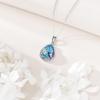 YFN Hummingbird Necklace for Women S925 Sterling Silver Blue Purple Hummingbird Pendant Necklace Hummingbirds Flower Jewelry Charm Memorial Mothers Day Gifts(Silver-Hummingbird Necklace with Turquoise)