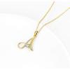 YFN Initial Necklace Sterling Silver Letters 26 Alphabet Pendant Necklace Jewelry(Letter A Gold Plated)