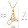 YFN Initial Necklace Sterling Silver Letters 26 Alphabet Pendant Necklace Jewelry(Letter A Gold Plated)