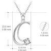 YFN Initial Necklace Sterling Silver Letters 26 Alphabet Pendant Necklace Jewelry(Letter C)