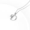 YFN Initial Necklace Sterling Silver Letters 26 Alphabet Pendant Necklace Jewelry(Letter D)