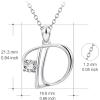 YFN Initial Necklace Sterling Silver Letters 26 Alphabet Pendant Necklace Jewelry(Letter D)