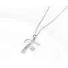 YFN Initial Necklace Sterling Silver Letters 26 Alphabet Pendant Necklace Jewelry(Letter F)