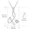 YFN Initial Necklace Sterling Silver Letters 26 Alphabet Pendant Necklace Jewelry(Letter H)