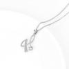 YFN Initial Necklace Sterling Silver Letters 26 Alphabet Pendant Necklace Jewelry(Letter H)