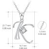 YFN Initial Necklace Sterling Silver Letters 26 Alphabet Pendant Necklace Jewelry(Letter K)