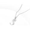 YFN Initial Necklace Sterling Silver Letters 26 Alphabet Pendant Necklace Jewelry(Letter S)