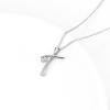 YFN Initial Necklace Sterling Silver Letters 26 Alphabet Pendant Necklace Jewelry(Letter T)