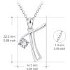 YFN Initial Necklace Sterling Silver Letters 26 Alphabet Pendant Necklace Jewelry(Letter T)