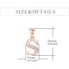 YFN Initial Pendant Necklace In Sterling Silver With Cubic Zirconial 26 Letter Alphabet Jewelry for Women