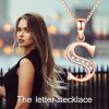 YFN Initial Pendant Necklace In Sterling Silver With Cubic Zirconial 26 Letter Alphabet Jewelry for Women