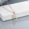 YFN Initial Pendant Necklace In Sterling Silver With Cubic Zirconial 26 Letter Alphabet Jewelry for Women