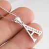 YFN Initial Pendant Necklace Sterling Silver with Cubic Zirconial 26 Letter Alphabet Jewelry Gifts for Women(Alphabet A)