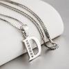 YFN Initial Pendant Necklace Sterling Silver with Cubic Zirconial 26 Letter Alphabet Jewelry Gifts for Women(Alphabet D)