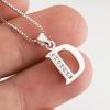 YFN Initial Pendant Necklace Sterling Silver with Cubic Zirconial 26 Letter Alphabet Jewelry Gifts for Women(Alphabet D)