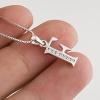YFN Initial Pendant Necklace Sterling Silver with Cubic Zirconial 26 Letter Alphabet Jewelry Gifts for Women(Alphabet F)