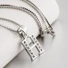 YFN Initial Pendant Necklace Sterling Silver with Cubic Zirconial 26 Letter Alphabet Jewelry Gifts for Women(Alphabet H)