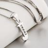 YFN Initial Pendant Necklace Sterling Silver with Cubic Zirconial 26 Letter Alphabet Jewelry Gifts for Women(Alphabet J)