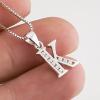 YFN Initial Pendant Necklace Sterling Silver with Cubic Zirconial 26 Letter Alphabet Jewelry Gifts for Women(Alphabet K)