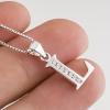 YFN Initial Pendant Necklace Sterling Silver with Cubic Zirconial 26 Letter Alphabet Jewelry Gifts for Women(Alphabet L)