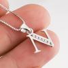 YFN Initial Pendant Necklace Sterling Silver with Cubic Zirconial 26 Letter Alphabet Jewelry Gifts for Women(Alphabet N)