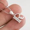 YFN Initial Pendant Necklace Sterling Silver with Cubic Zirconial 26 Letter Alphabet Jewelry Gifts for Women(Alphabet R)