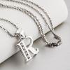 YFN Initial Pendant Necklace Sterling Silver with Cubic Zirconial 26 Letter Alphabet Jewelry Gifts for Women(Alphabet R)