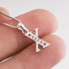 YFN Initial Pendant Necklace Sterling Silver with Cubic Zirconial 26 Letter Alphabet Jewelry Gifts for Women(Alphabet X)
