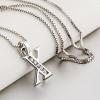 YFN Initial Pendant Necklace Sterling Silver with Cubic Zirconial 26 Letter Alphabet Jewelry Gifts for Women(Alphabet X)