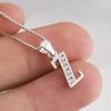 YFN Initial Pendant Necklace Sterling Silver with Cubic Zirconial 26 Letter Alphabet Jewelry Gifts for Women(Alphabet Z)