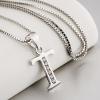 YFN Initial Pendant Necklace Sterling Silver with Cubic Zirconial 26 Letter Alphabet Jewelry Gifts for Women(Necklace)