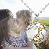 YFN Mother’s Day Gifts Sterling Silver Mother daughter Pendant Necklace Mom Jewelry for Women Mama Daughter(Gold Moon)