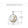 YFN Mother’s Day Gifts Sterling Silver Mother daughter Pendant Necklace Mom Jewelry for Women Mama Daughter(Gold Moon)