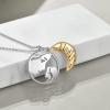 YFN Mother’s Day Gifts Sterling Silver Mother daughter Pendant Necklace Mom Jewelry for Women Mama Daughter(Gold Moon)