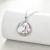 YFN Mother’s Day Gifts Sterling Silver Mother daughter Pendant Necklace Mom Jewelry for Women Mama Daughter(I Love You Grandma)