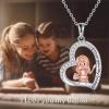 YFN Mother’s Day Gifts Sterling Silver Mother daughter Pendant Necklace Mom Jewelry for Women Mama Daughter(Mother Daughter 3)