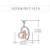 YFN Mother’s Day Gifts Sterling Silver Mother daughter Pendant Necklace Mom Jewelry for Women Mama Daughter(Mother Daughter 3)