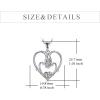 YFN Mother’s Day Gifts Sterling Silver Mother daughter Pendant Necklace Mom Jewelry for Women Mama Daughter(Mother Daughter Hand)