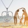 YFN Mother’s Day Gifts Sterling Silver Mother daughter Pendant Necklace Mom Jewelry for Women Mama Daughter(Mother Daughter Hand)