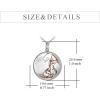 YFN Mother’s Day Gifts Sterling Silver Mother daughter Pendant Necklace Mom Jewelry for Women Mama Daughter(Rose Gold Moon)