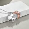 YFN Mother’s Day Gifts Sterling Silver Mother daughter Pendant Necklace Mom Jewelry for Women Mama Daughter(Rose Gold Moon)