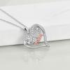 YFN Mother’s Day Gifts Sterling Silver Mother daughter Pendant Necklace Mom Jewelry for Women Mama Daughter(mom)