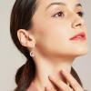 YFN Rose Cat Moon Opal Earrings Sterling Silver Cat Lovers Gift Drop Dangle Earrings for Women