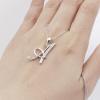 YFN S925 Sterling Silver Cubic Zirconia 26 Letters Alphabet Pendant Necklace