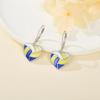 YFN Sports Jewelry Earrings 925 Sterling Silver Baseball Softball Basketball Rugby Football Tennis Volleyball Earrings for Women and Sports Fans Gifts(tricolor volleyball)