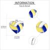 YFN Sports Jewelry Earrings 925 Sterling Silver Baseball Softball Basketball Rugby Football Tennis Volleyball Earrings for Women and Sports Fans Gifts(tricolor volleyball)