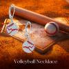 YFN Sports Jewelry Earrings 925 Sterling Silver Baseball Softball Basketball Rugby Football Tennis Volleyball Earrings for Women and Sports Fans Gifts(silver)