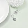 YFN Sports Jewelry Earrings 925 Sterling Silver Baseball Softball Basketball Rugby Football Tennis Volleyball Earrings for Women and Sports Fans Gifts(white volleyball)